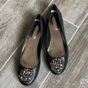 Calvin Klein Morgan Leather Flats Black 7.5M